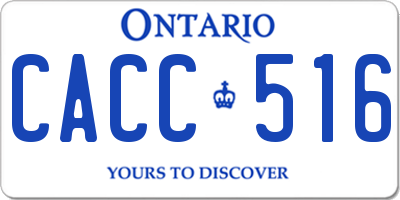 ON license plate CACC516