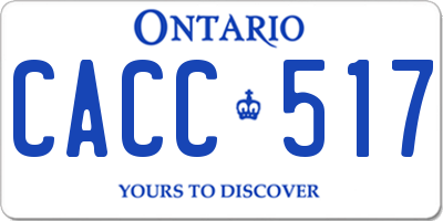 ON license plate CACC517