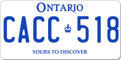 ON license plate CACC518