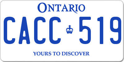 ON license plate CACC519