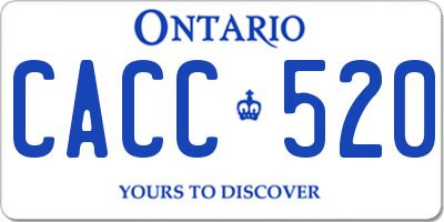 ON license plate CACC520