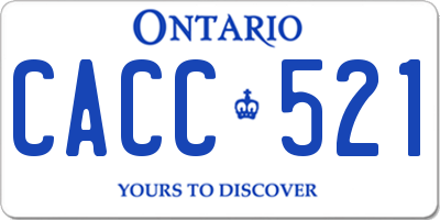 ON license plate CACC521