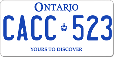 ON license plate CACC523