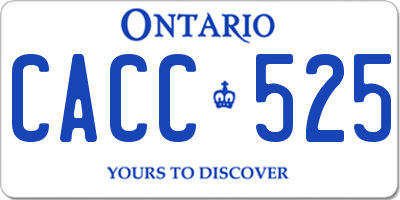 ON license plate CACC525