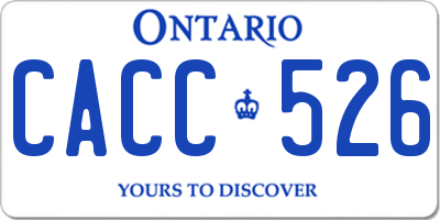 ON license plate CACC526