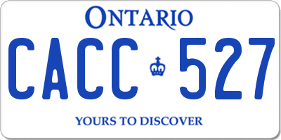 ON license plate CACC527