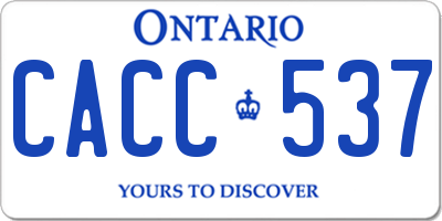 ON license plate CACC537