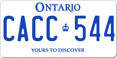 ON license plate CACC544