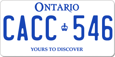 ON license plate CACC546