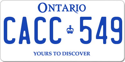 ON license plate CACC549