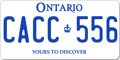 ON license plate CACC556