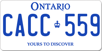 ON license plate CACC559