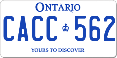 ON license plate CACC562