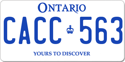 ON license plate CACC563