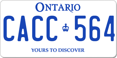 ON license plate CACC564