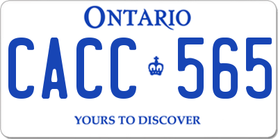 ON license plate CACC565