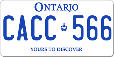 ON license plate CACC566