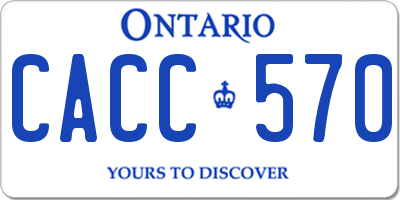 ON license plate CACC570