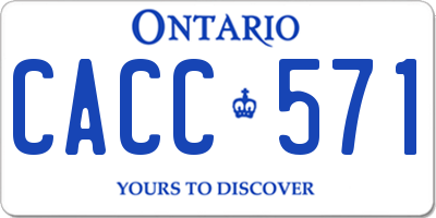 ON license plate CACC571