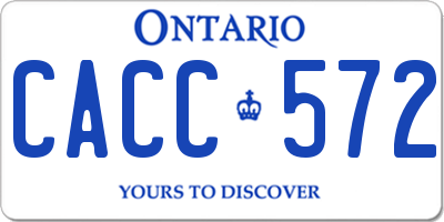 ON license plate CACC572