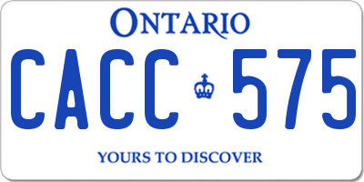 ON license plate CACC575