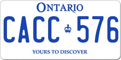 ON license plate CACC576