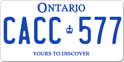 ON license plate CACC577