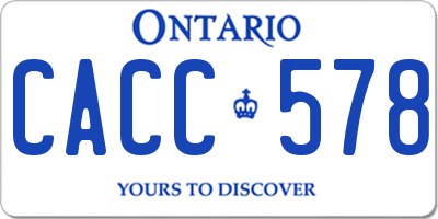 ON license plate CACC578