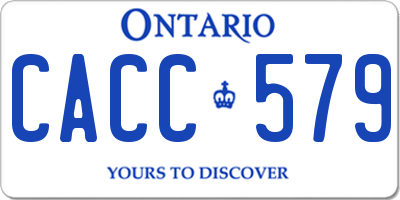 ON license plate CACC579