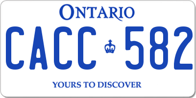 ON license plate CACC582