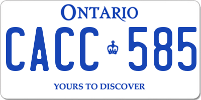 ON license plate CACC585