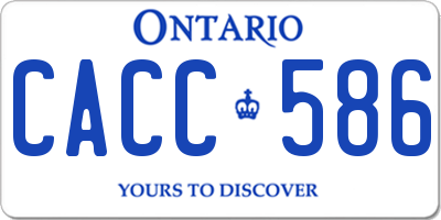 ON license plate CACC586