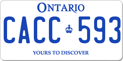 ON license plate CACC593