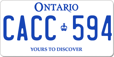 ON license plate CACC594