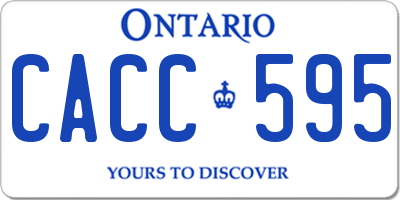 ON license plate CACC595