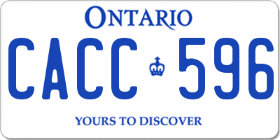 ON license plate CACC596