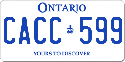 ON license plate CACC599