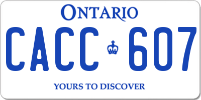 ON license plate CACC607