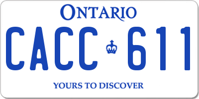 ON license plate CACC611