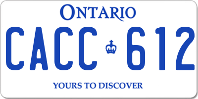 ON license plate CACC612