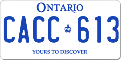 ON license plate CACC613