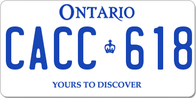 ON license plate CACC618