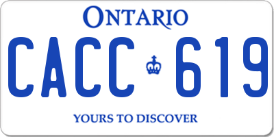 ON license plate CACC619