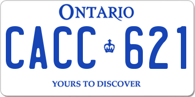 ON license plate CACC621