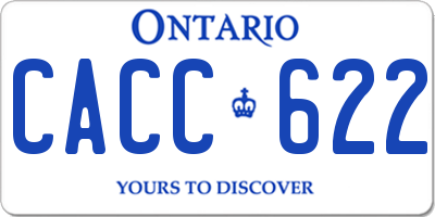 ON license plate CACC622