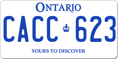 ON license plate CACC623