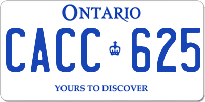 ON license plate CACC625