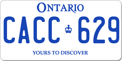 ON license plate CACC629