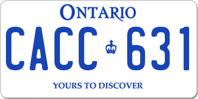 ON license plate CACC631