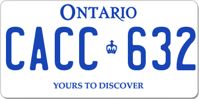 ON license plate CACC632